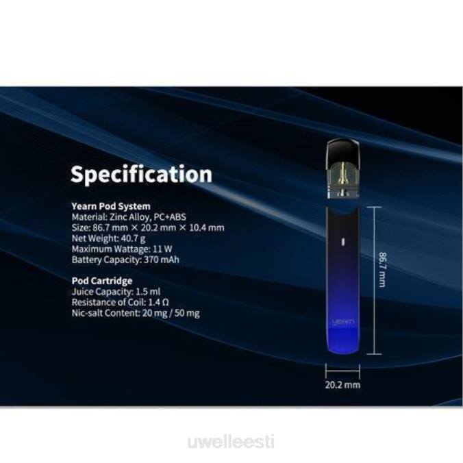 UWELL Tallinn - UWELL YEARN taskuseade (padjad ei kuulu komplekti) must N44R254