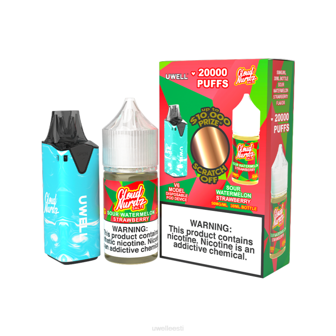UWELL online shop - UWELL V6 ühekordne aparaat + issi aur 30ml mahl - kollab kimp clr: kollane/flv: mesikaste meloni närimine 50mg N44R217