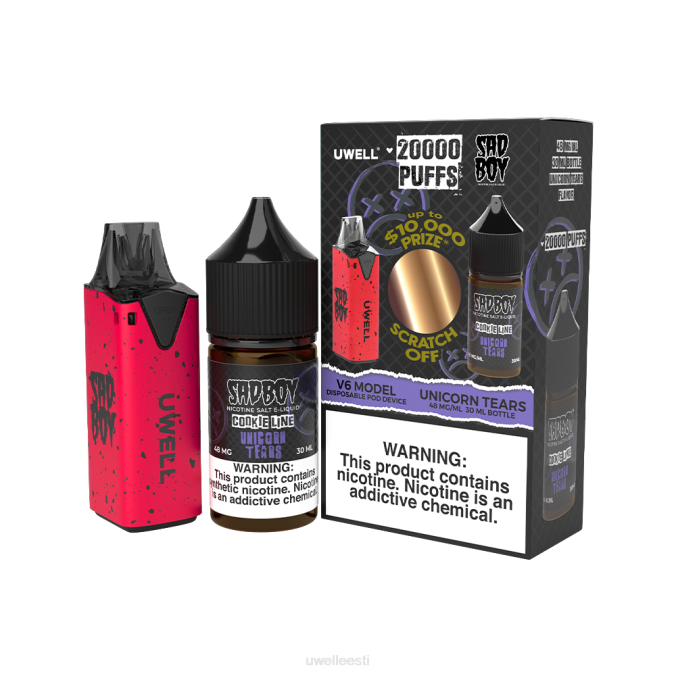 UWELL online shop - UWELL V6 ühekordne aparaat + issi aur 30ml mahl - kollab kimp clr: punane/flv: feijoa ananassi guajaav 48mg N44R207