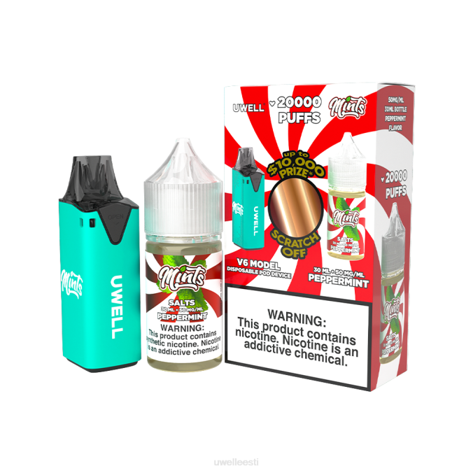 clr: tsüaan/flv: piparmünt 50mg