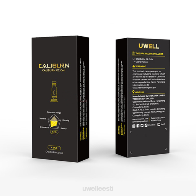 UWELL Eesti - UWELL CALIBURN G2 rullid | 4-pakk un2 võrgusilma h 1,2 oomi N44R2