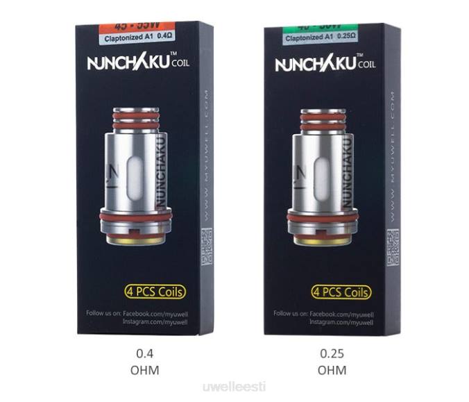 UWELL Eesti - UWELL NUNCHAKU rullid (4-pakk) 0,4 oomi N44R262