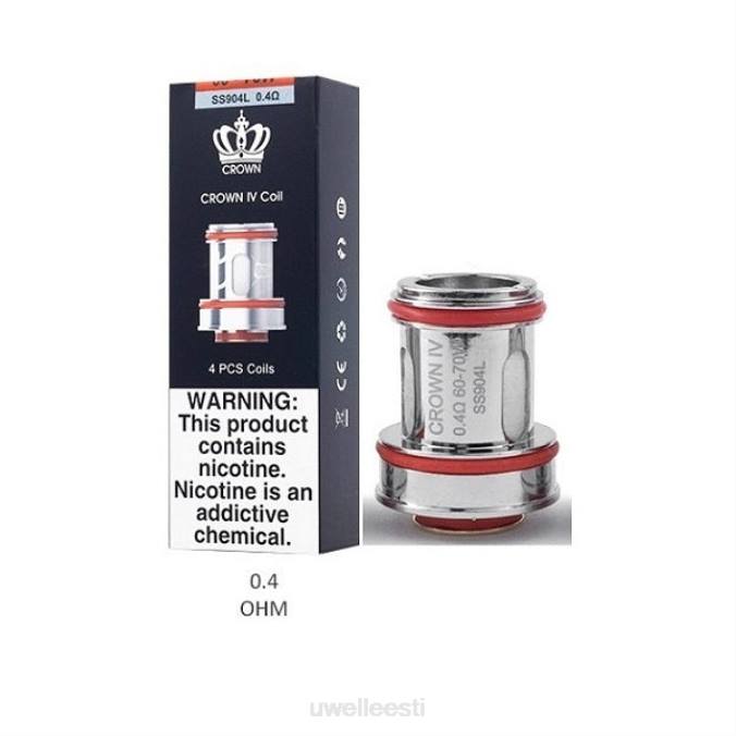 UWELL sale - UWELL CROWN 4 asenduspoolid (4-pakk) kahepoolne 0,4 oomi N44R183