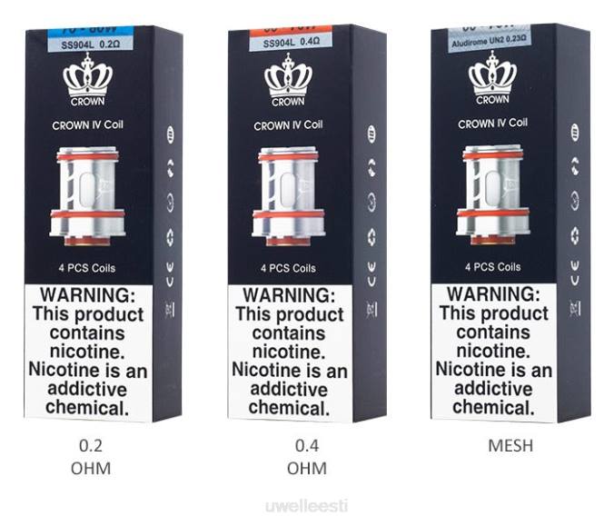 UWELL sale - UWELL CROWN 4 asenduspoolid (4-pakk) kahepoolne 0,4 oomi N44R183