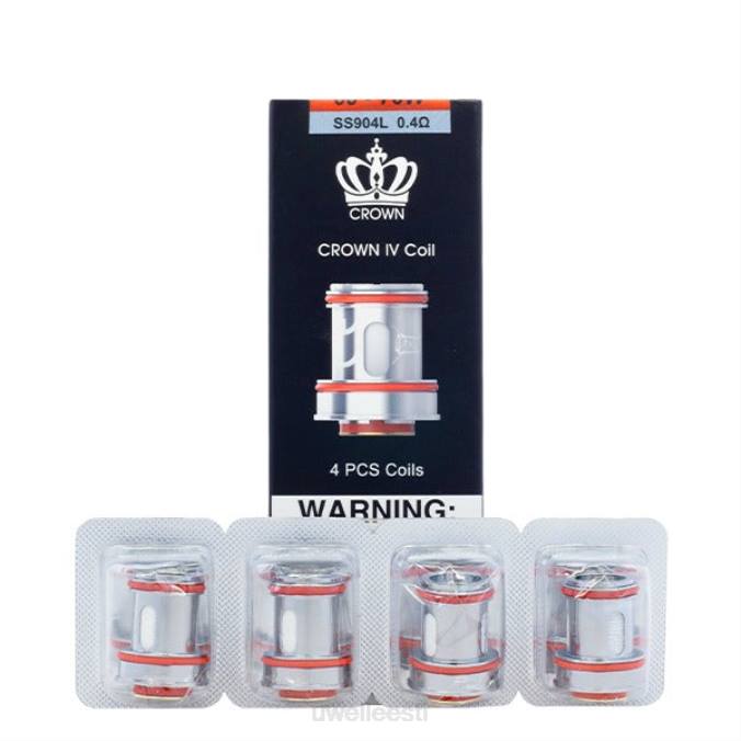 UWELL sale - UWELL CROWN 4 asenduspoolid (4-pakk) kahepoolne 0,4 oomi N44R183