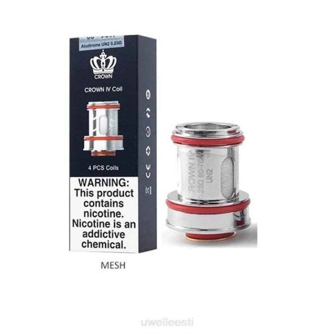 UWELL sale - UWELL CROWN 4 asenduspoolid (4-pakk) kahepoolne 0,4 oomi N44R183